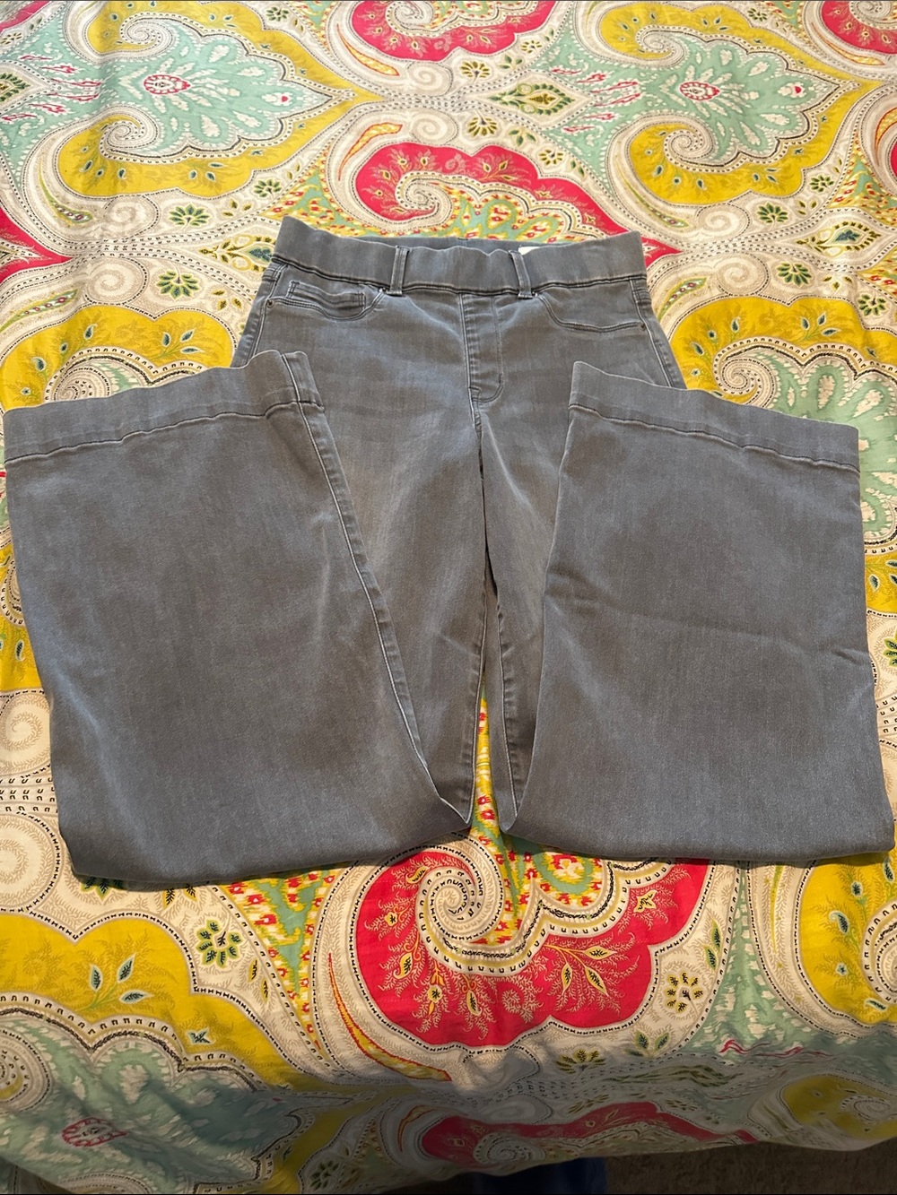High-Rise Wide Leg Jeans in Washed Gray - Picture 2 of 6